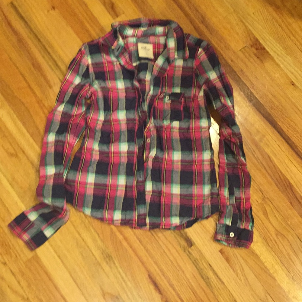 Hollister Plaid Button Down Shirt Small